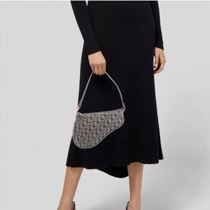 Christian Dior Vintage Saddle Blue and Grey Denim